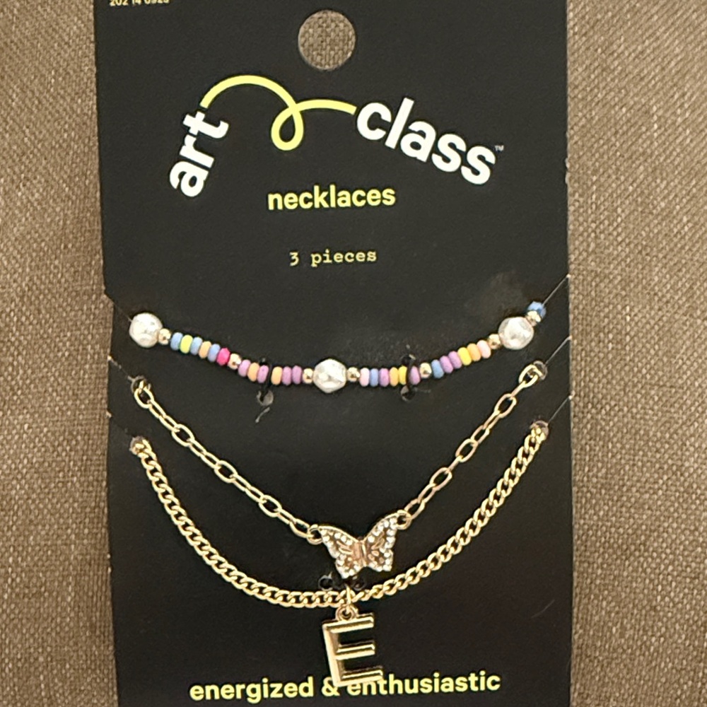 Art Class Gold and Colorful Beaded Necklace Set